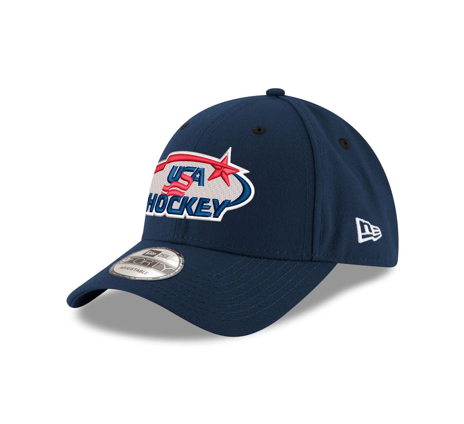 New Era Men's Navy US Hockey 9FORTY Adjustable Hat
