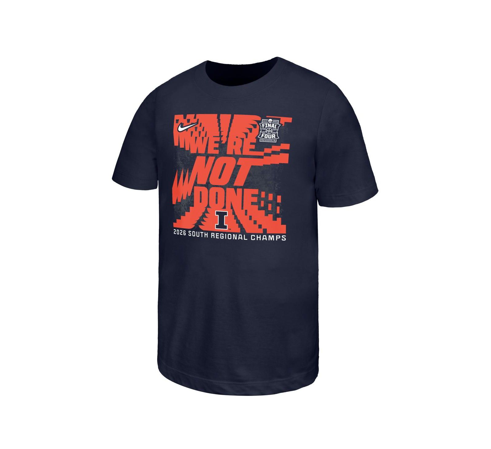Nike Футболка Big Boys and Girls Navy Illinois Fighting Illini 2026 NCAA Men's Basketball Tournament March Madness Final Four