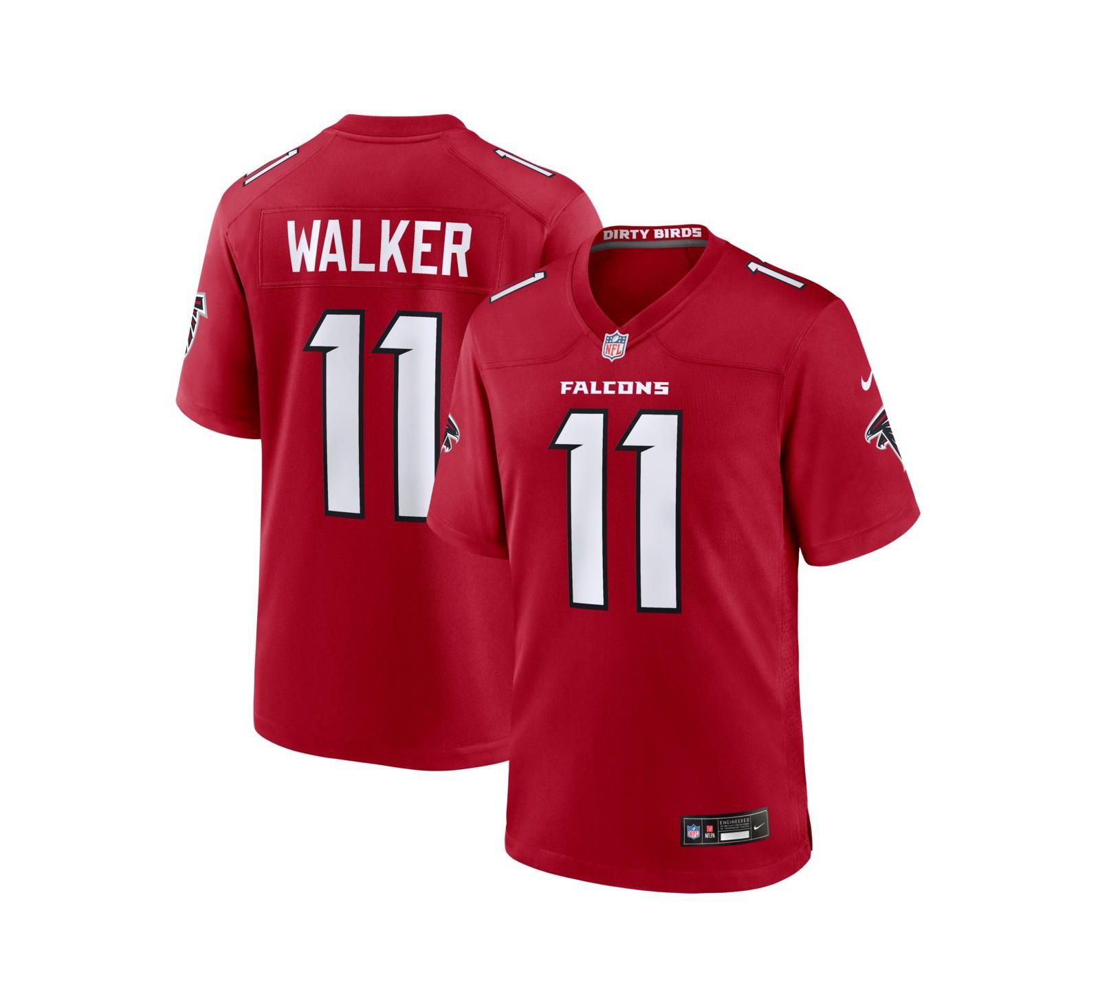 Мужская джерси Nike Men's Jalon Walker Red Atlanta Falcons Game