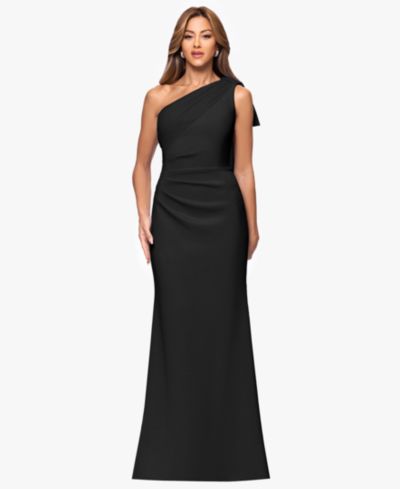 XSCAPE Petite One-Shoulder Ball Gown Dress