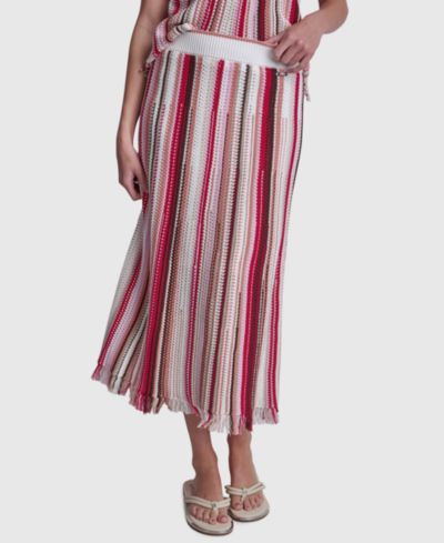Женская миди-юбка DKNY Jeans Pointelle Stitch Striped