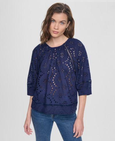 Женский топ DKNY Jeans Crewneck Relaxed-Fit