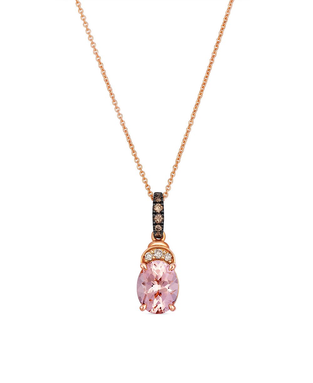 Подвеска Le Vian Morganite (1-1/3 ct. t.w.), Chocolate Diamond (1/10 ct. t.w.) & Nude Diamond (1/20 ct. t.w.) в 14k Strawberry Gold