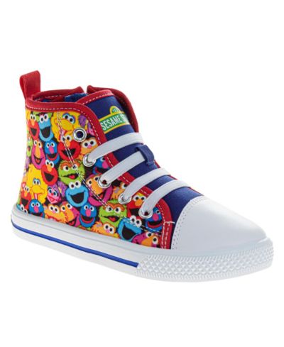 Sesame Street All Your Friends High Top Sneakers Kids' Fun Character Design Play Ready Comfort Fit Durable Everyday Wear