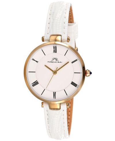 Porsamo Bleu Женские часы Bellevue, белый кожаный ремешок, 32 mm