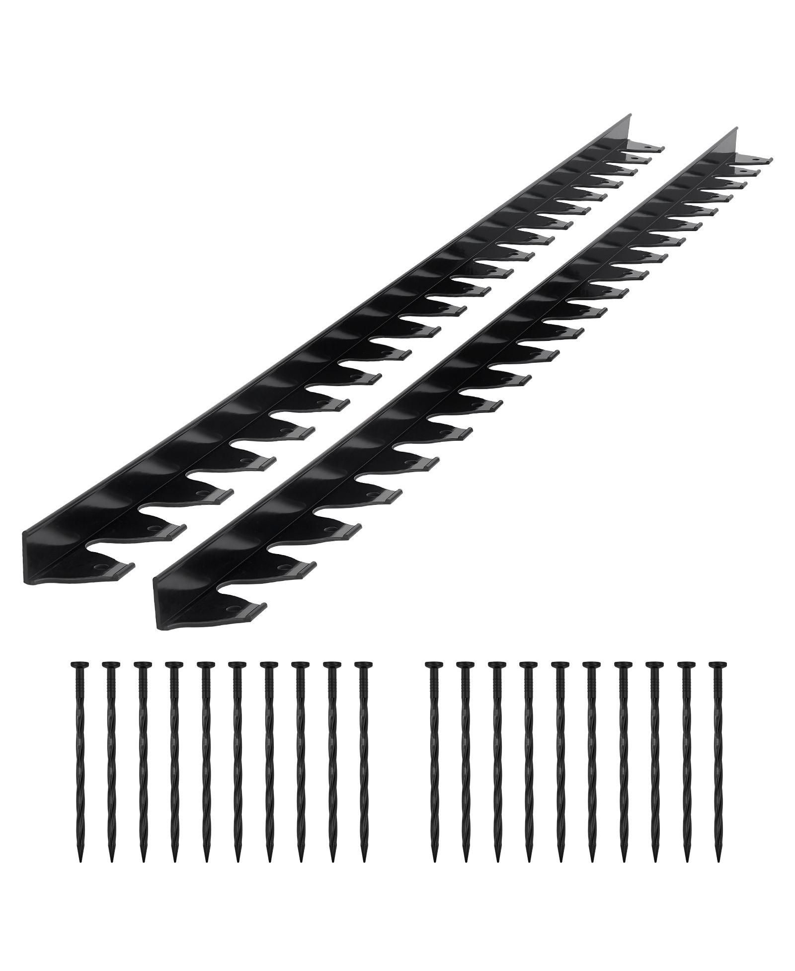 Садовый бордюр SUGIFT, 10 шт, 6 feet x 1.6 inches, пластиковый с 60 колышками