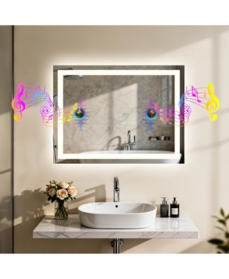 Зеркало для ванной LUVODI 20" x 28" с LED и динамиком