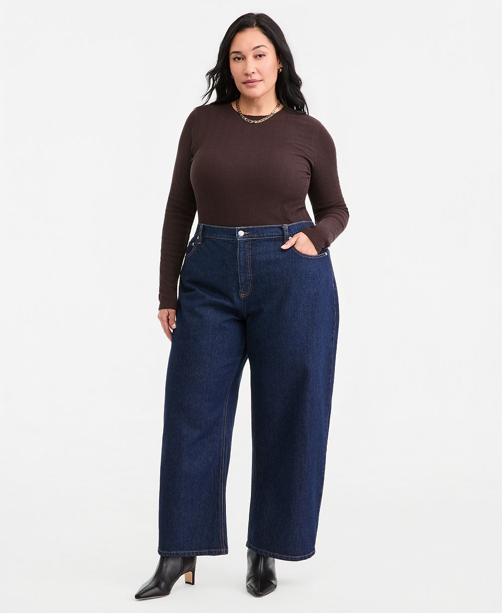 On 34th Plus Size Mid Rise Curve Jeans, Macy's Exclusive