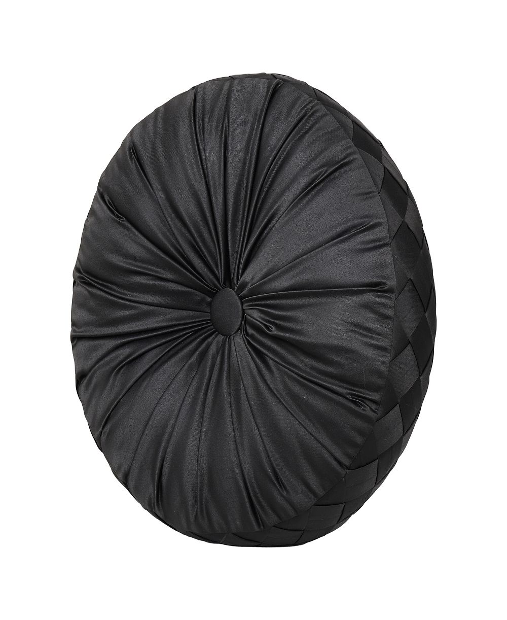 Five Queens Court Harriman Tufted Round Decorative Pillow, 15" x 15"