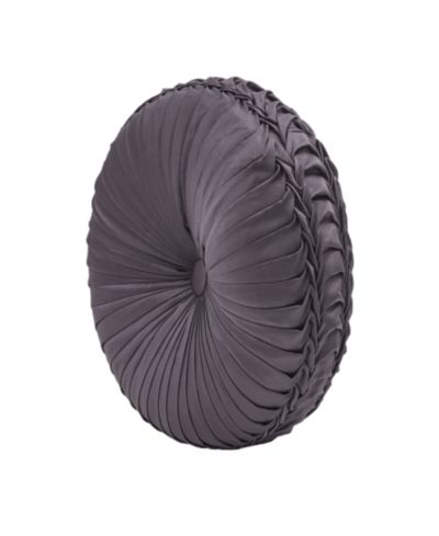 Five Queens Court Manchester Tufted Round Decorative Pillow, 15" x 15"