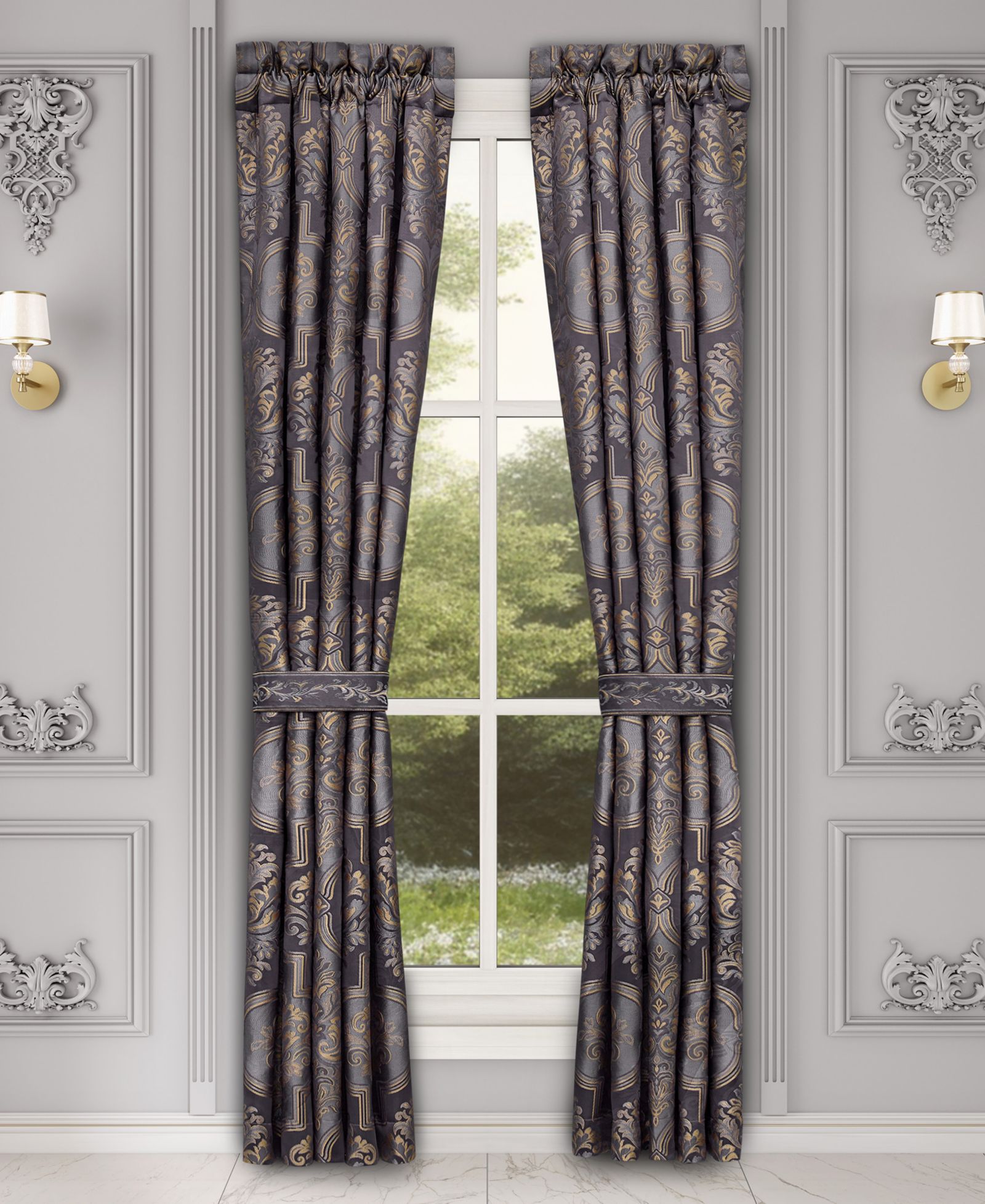 Five Queens Court Manchester Window Panel Pair, 50" x 95"