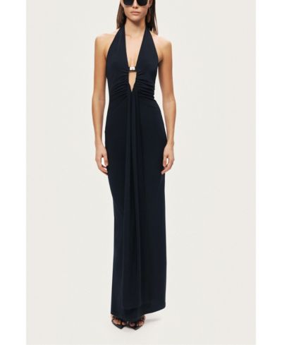 NOCTURNE Women's Halter Neck Cut-Out Maxi Dress