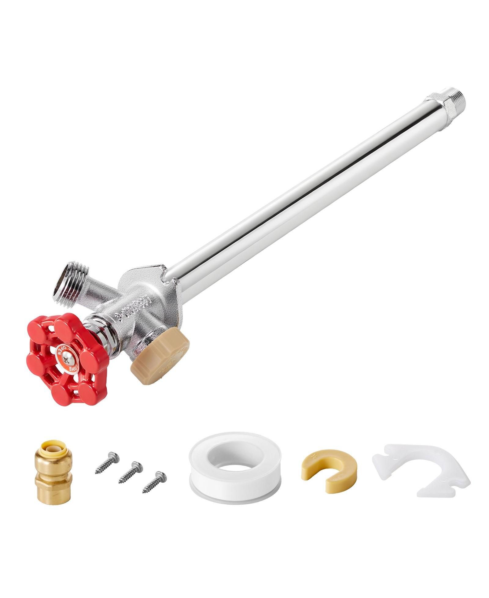 Силиконовый садовый кран SUGIFT Anti-Siphon Frost-Proof Sillcock 12" с обратным клапаном