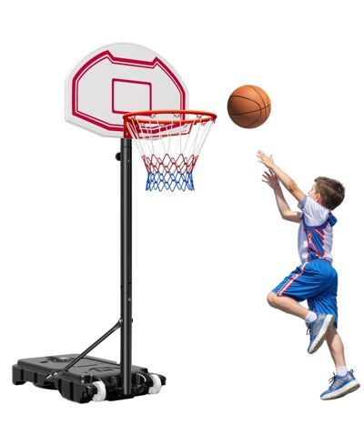 Mecale Детский баскетбольный щит с регулируемой высотой 5.2-6.9 ft, на колесах
