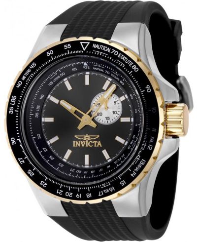 Invicta Мужские часы Aviator Quartz VD72 Gunmetal Dial