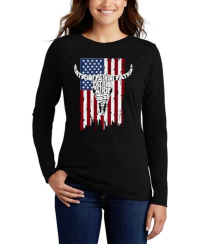 Женская футболка LA Pop Art Patriot Flag Word Art Flowy