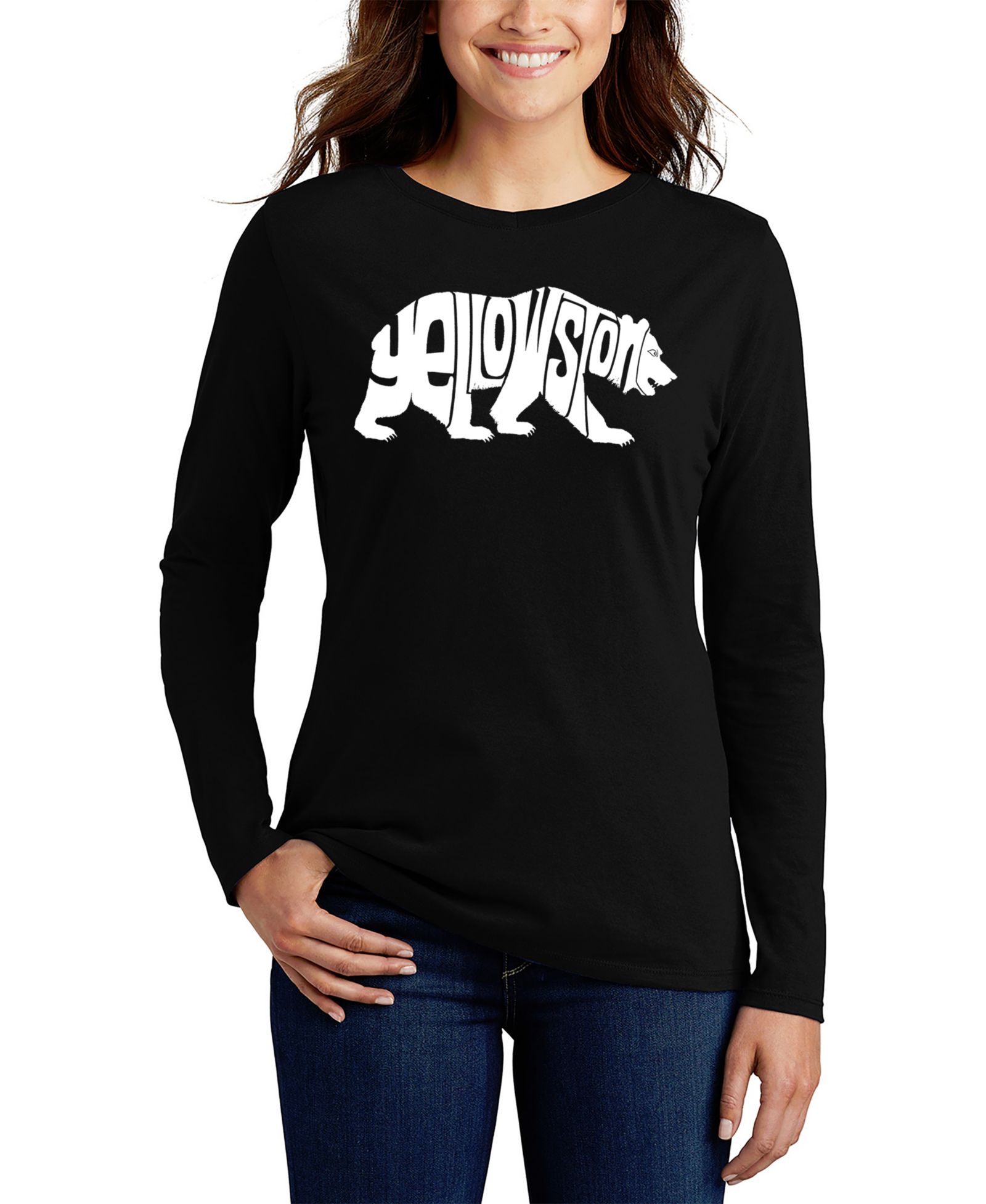 LA Pop Art Женская футболка Yellowstone Bear