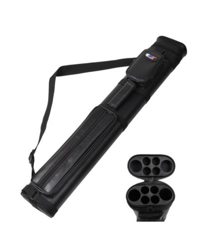GSE Games & Sports Expert  Oval Hard Pool Cue Case, Billiard Stick Carrying Case for 2 Sticks, Billiard Cue Cases