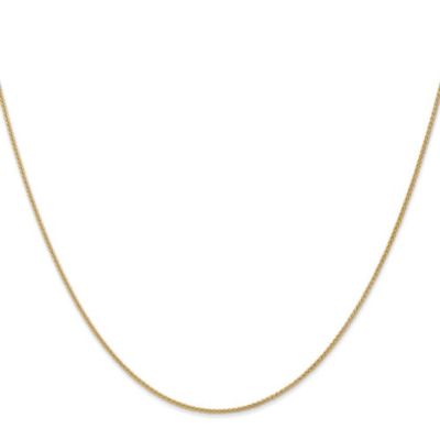 Золотая итальянская цепочка Curata Jewelry 18k Gold 1mm Spiga с бриллиантами