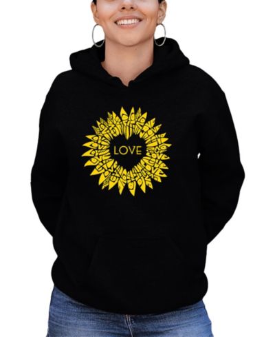 Женское худи LA Pop Art Sunflower Love Word Art
