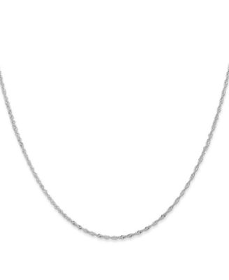 Curata Jewelry ожерелье Singapore Chain из платины 950 1.1mm - 16-24 Inch