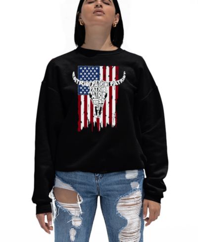 Женский свитшот LA Pop Art с принтом Patriot Flag