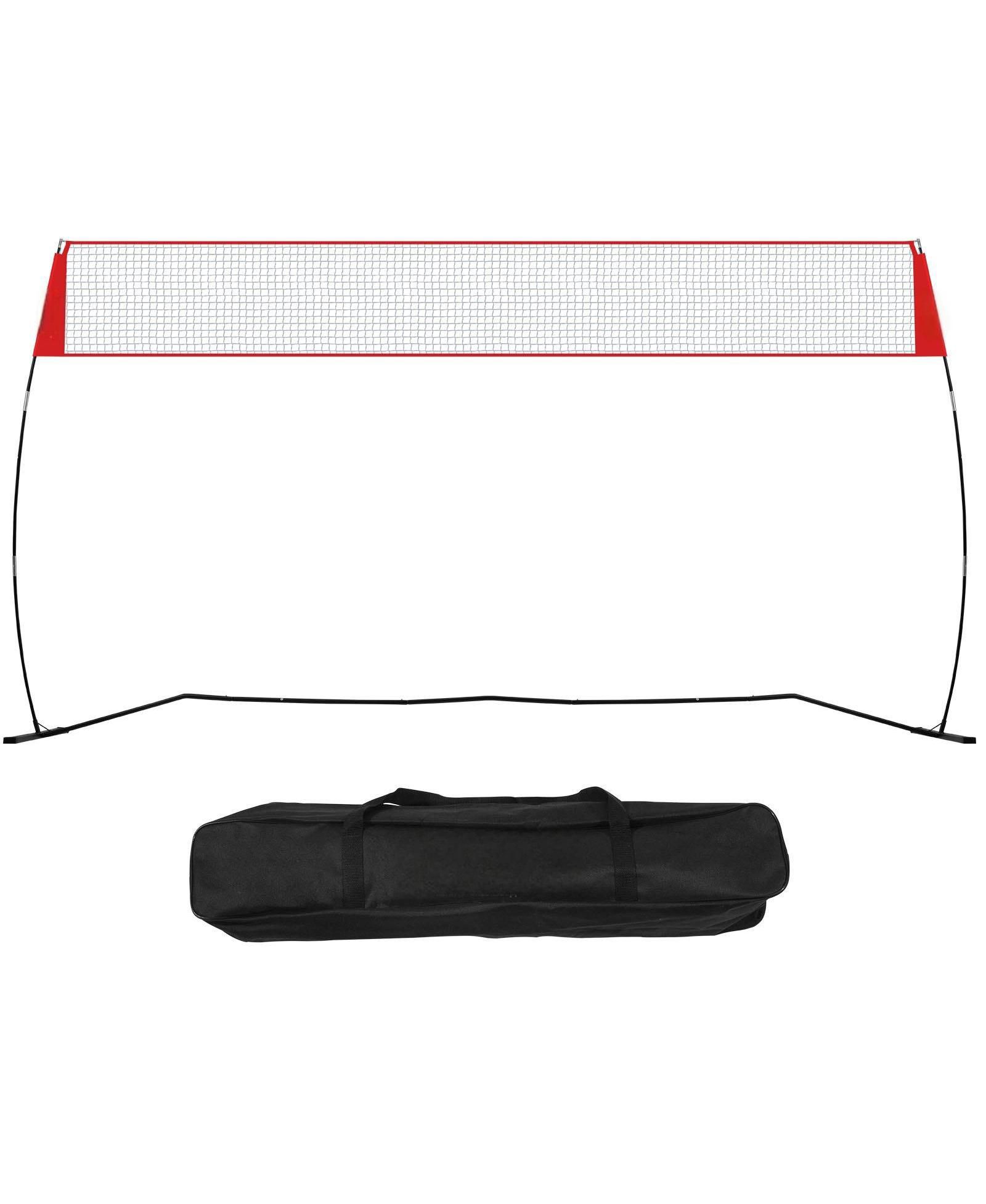 Mecale Adjustable Freestanding Volleyball Training Net with Carry Bag