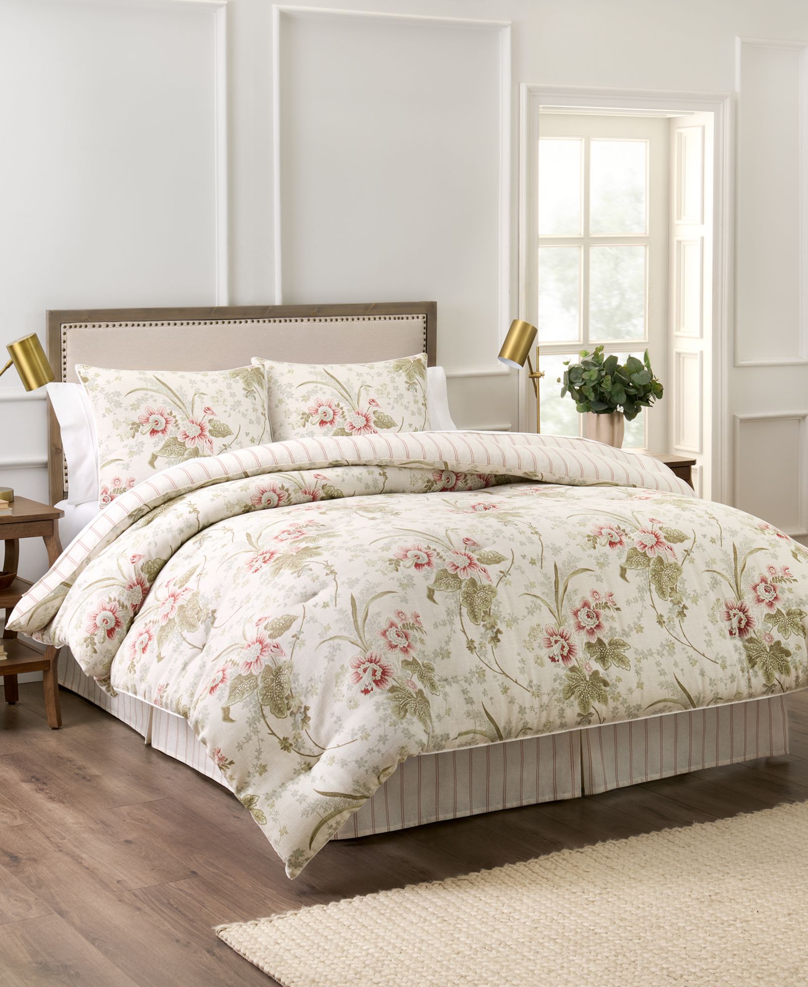 Waverly Stonington Cotton 4-Piece Comforter Set, King