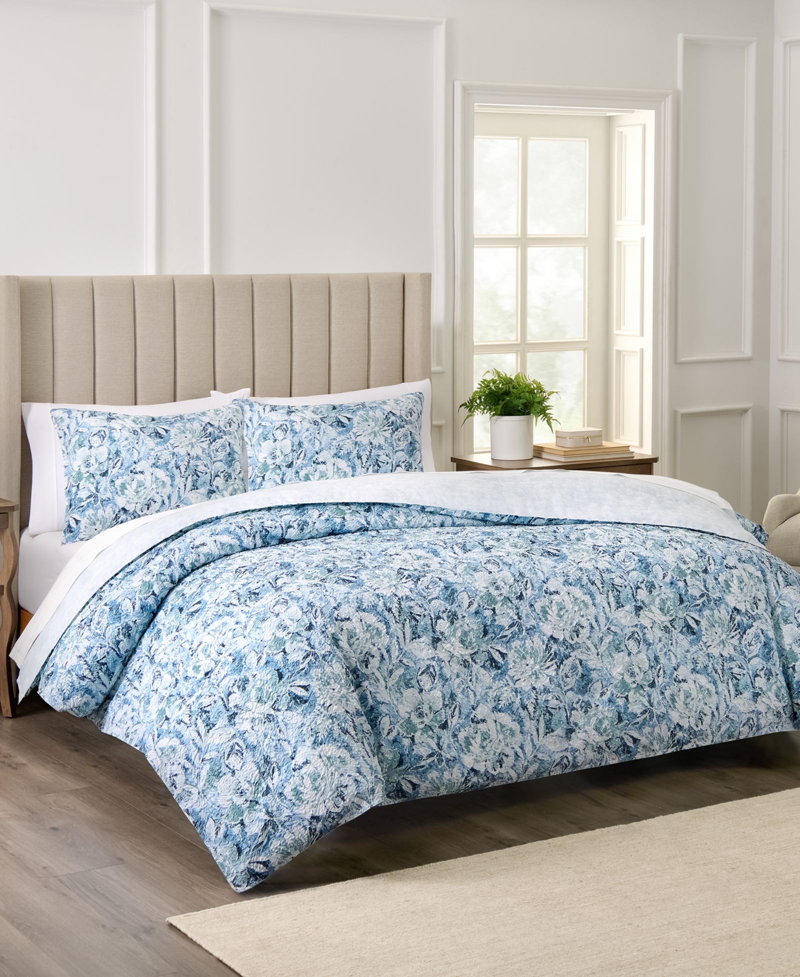 Waverly Hayden Microfiber Percale 3-Piece Comforter Set, Twin