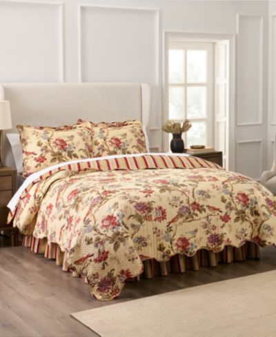 Комплект стеганого одеяла Waverly Charleston Chirp, хлопок, 4 предмета, Twin