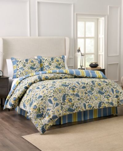 Waverly Imperial Dress Cotton 4-Piece Comforter Set, Queen