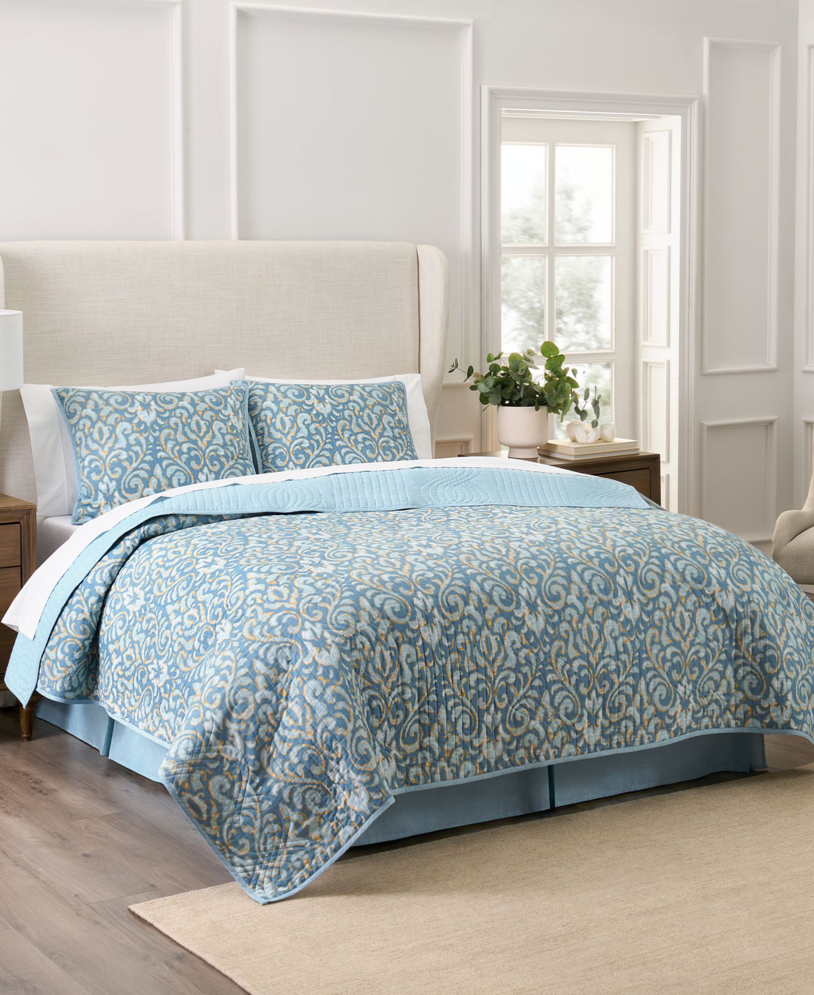 Waverly Kensington Cotton 4-Piece Quilt Set, King