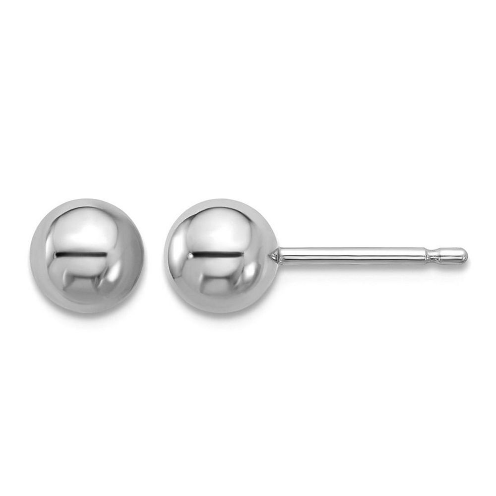 Серьги-гвоздики Curata Jewelry Solid 950 Platinum Classic Ball