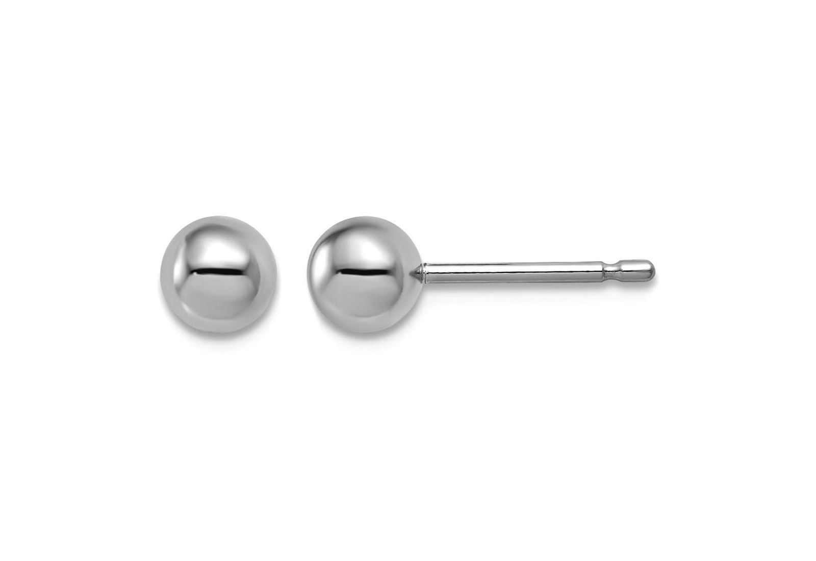Серьги-гвоздики Curata Jewelry из платины 950 Classic Ball