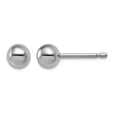 Curata Jewelry Solid 950 Platinum Classic Ball Stud Earrings