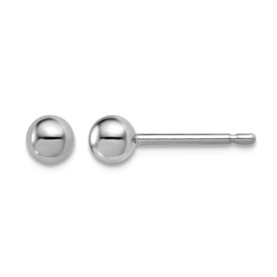 Curata Jewelry Solid 950 Platinum Classic Ball Stud Earrings