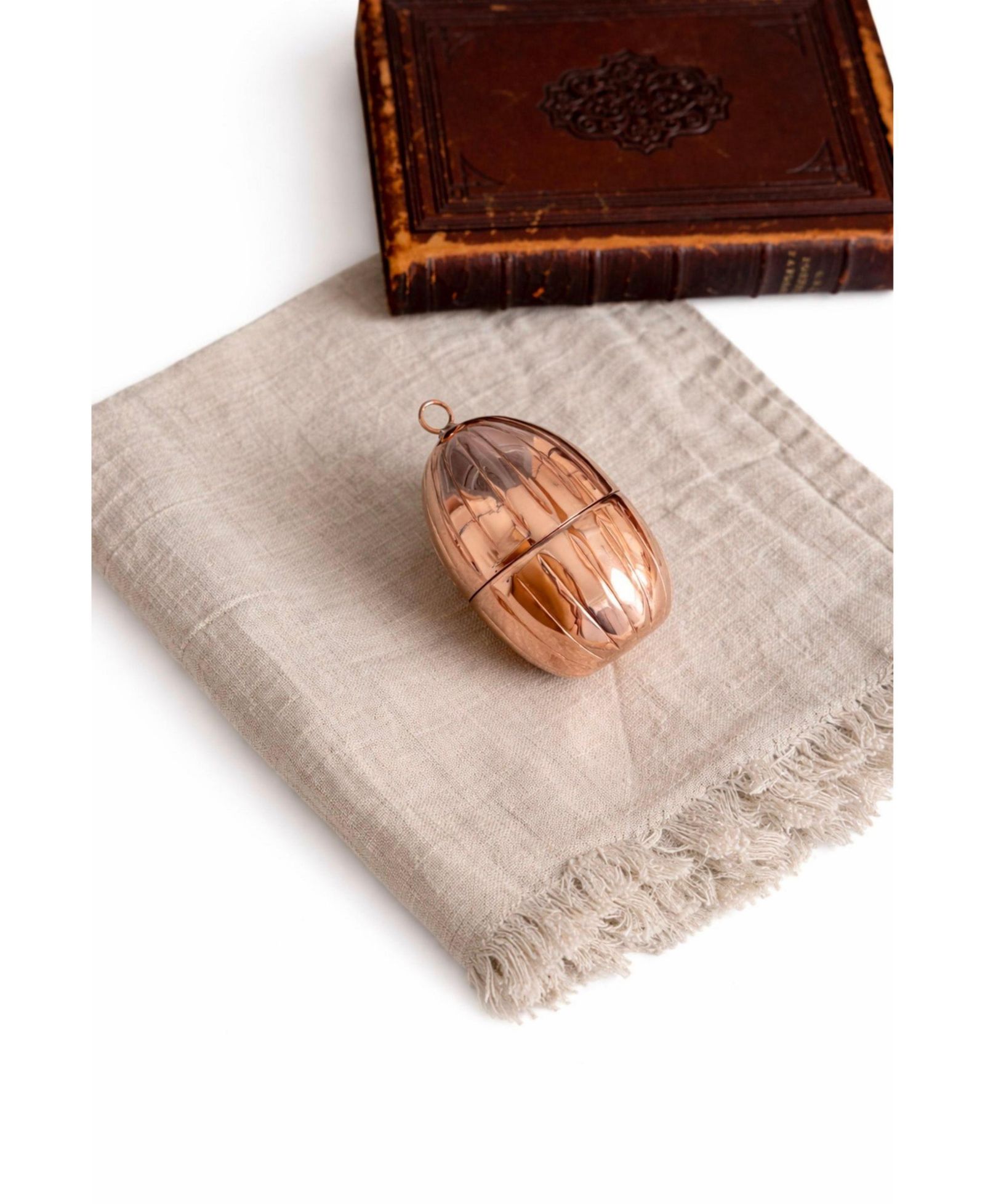 Coppermill Kitchen, CMK Vintage Inspired Copper Handmade Egg Ornaments - Set of 2