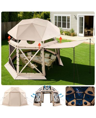 Mecale 12 x 12 Ft Pop-Up Spherical Gazebo Screen Tent for 8-10 People