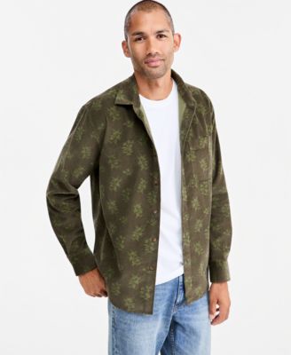 Sun + Stone Men's Corduroy Long-Sleeve Floral Shirt, Macy's Exclusive