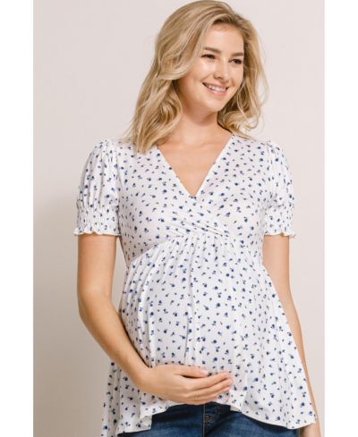 Женская рубашка Hello Miz Maternity Floral Empire Waist Wrap Nursing Top