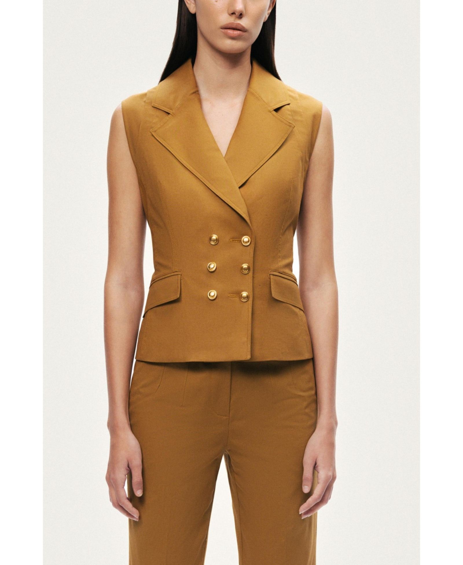 NOCTURNE Women's Tailored Double-Breasted Vest