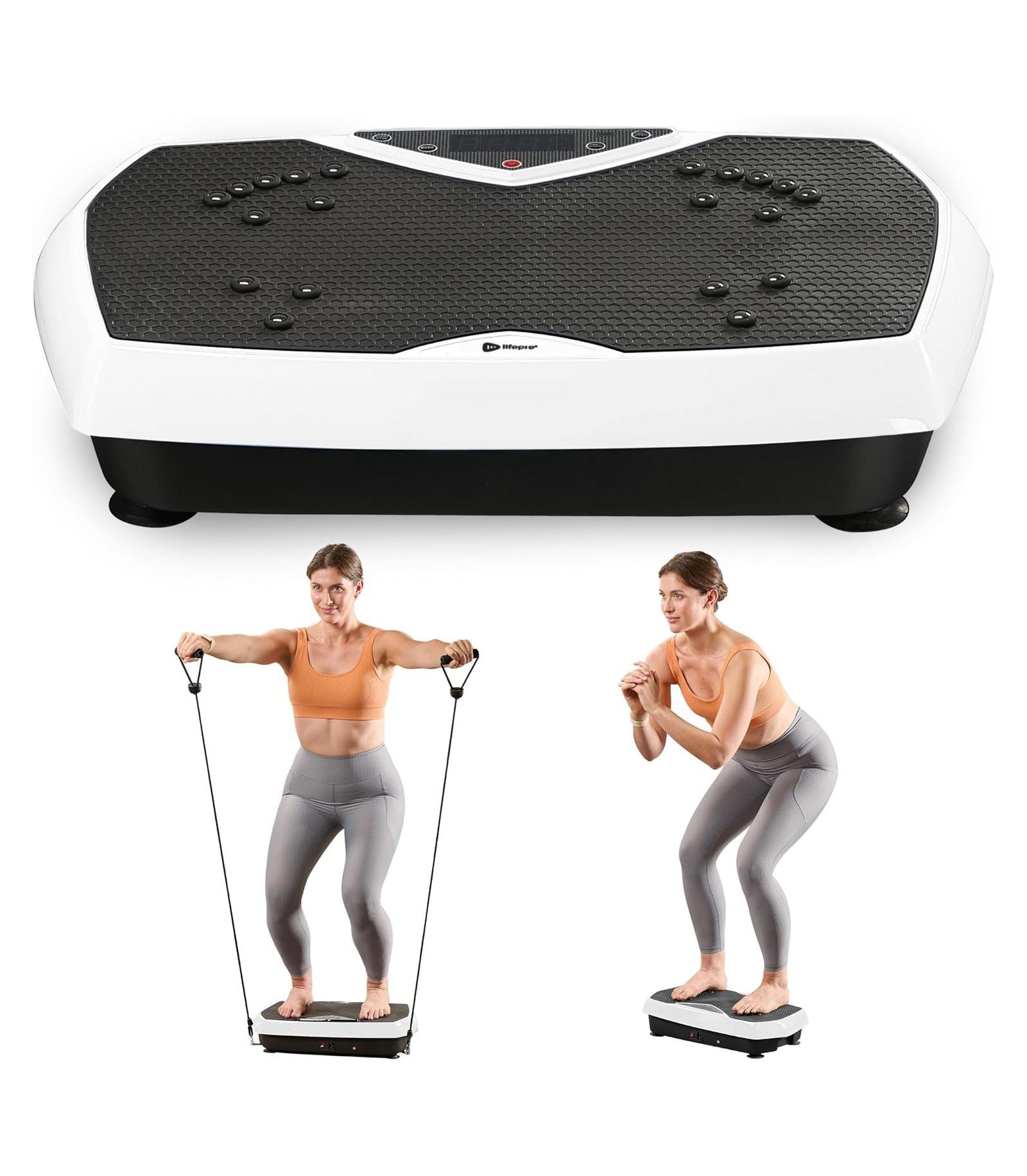 Lifepro Vibration Plate Exercise Machine with Magnetic Acupoints – Full Body Vibration Platform Lymphatic Drainage Massager