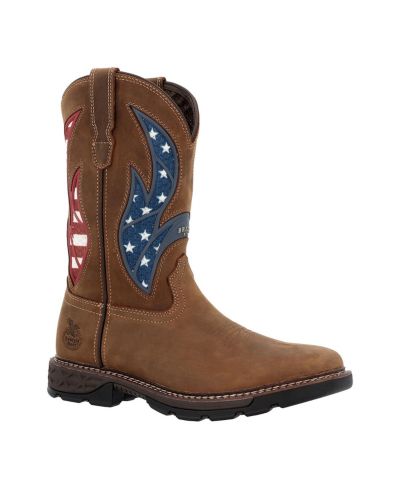 GEORGIA BOOT Мужские рабочие ботинки Carbo-Tec FLX 11" Patriotic Alloy Toe Pull-On
