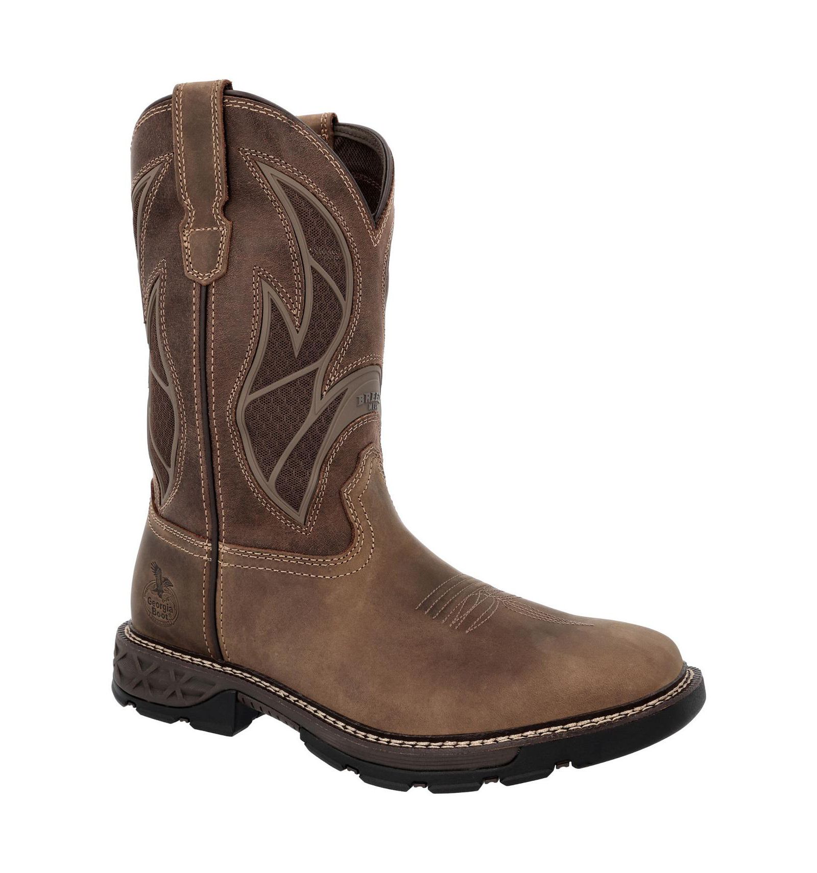 GEORGIA BOOT Men's Carbo-Tec FLX 11" Pull-On Alloy Toe Work Boot