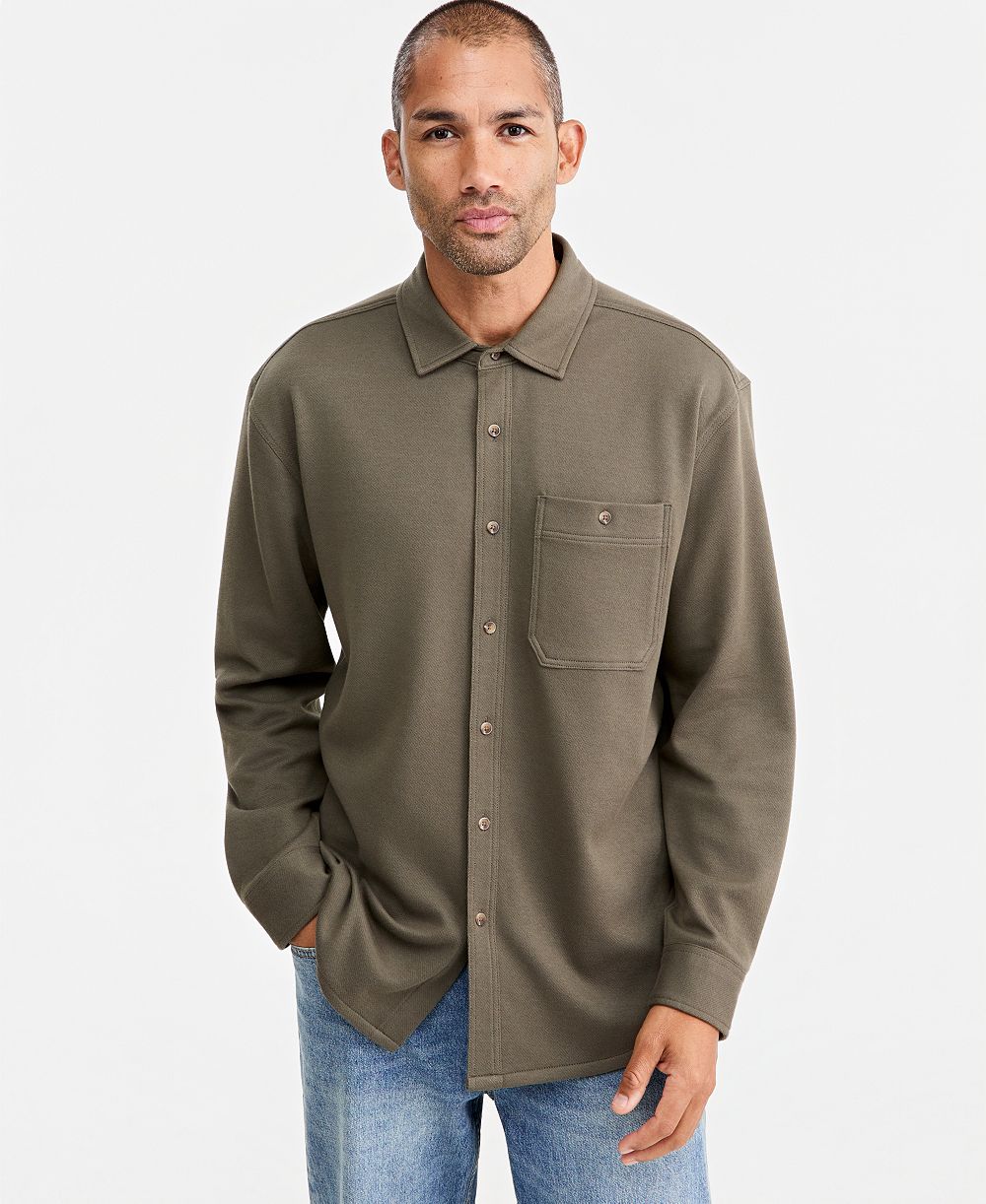 Sun + Stone Men's Knit Long-Sleeve Shirt