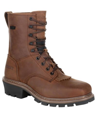 ROCKY Men's Square Toe Logger Waterproof Work Boot
