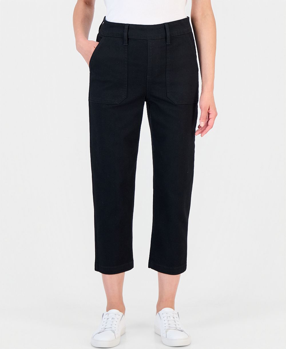 Style & Co женские джинсы Utility с высокой талией и прямыми штанинами Petite