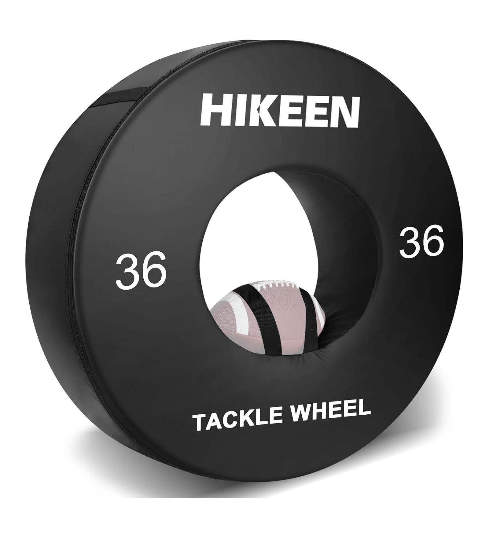 Hikeen Football Tackle Wheel Dummy Denser Softer Foam Tackling Dummies for Football Youth - Tackling Wheel with Straps (1PCS)