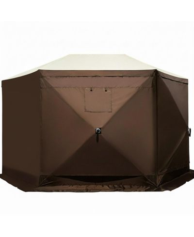 GOUUN  6-Sided Pop-Up Gazebo Screen Tent with Mesh Windows