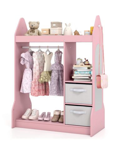 GOUUN Closet with Dual Hanging Sections and Doors